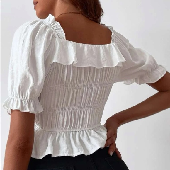 Square neck puff sleeve blouse - Picture 2 of 2